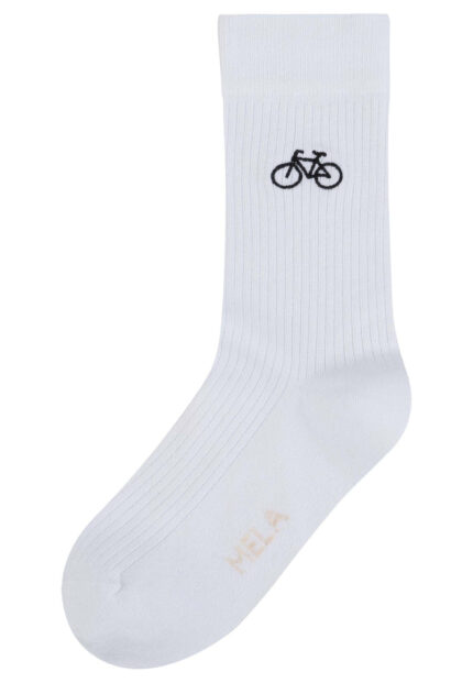 Gerippte Socken mit Stickerei, 1er Pack