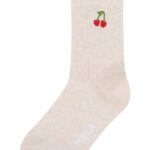 Gerippte Socken mit Stickerei, 1er Pack