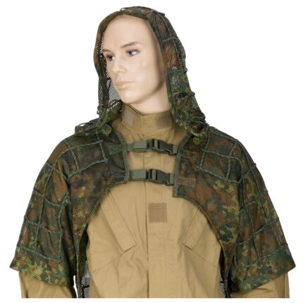 Ghillie Sniper Umhang – mit Kapuze Zubehör | Outdoor Militär Tactical Gear