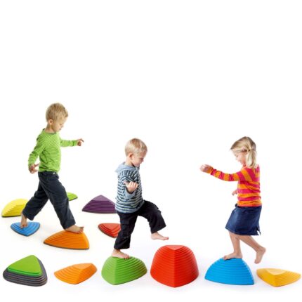 Gonge Balancierset Hügelkuppen, Flusssteine u. federnder Stein, 12teilig