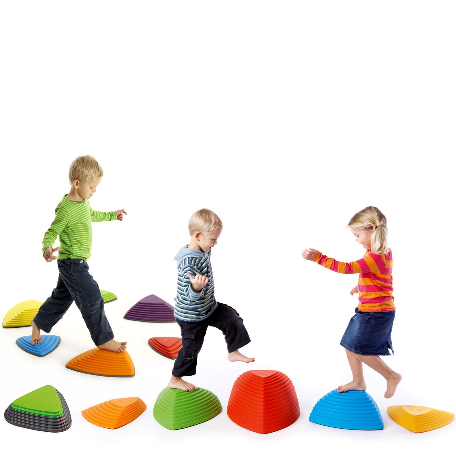 Gonge Balancierset Hügelkuppen Gonge Balancierset Hügelkuppen, Flusssteine u. federnder Stein, 12teilig - Image 1