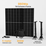 Growatt Balkonkraftwerk Set, TW 880Wp Solarmodule, 800W Growatt Wechselrichter deal - mit Halterung Balkonkraftwerk für Flachdach / Abholung Meerbusch