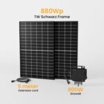 Growatt Balkonkraftwerk Set, TW 880Wp Solarmodule, 800W Growatt Wechselrichter deal - ohne Halterung / Abholung Meerbusch