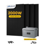 Growatt NEXA 2000 All-in-One Speicher für Balkonkraftwerke - 2048Wh Speicher / mit 4 x 500 Black Frame Solarmodule / Standardversand