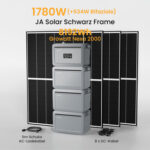 Growatt NEXA 2000 All-in-One Speicher für Balkonkraftwerke deal - 2048Wh Speicher + 6144Wh Erweiterungsakku / mit 4 x 445 Black Frame Solarmodule / Powerness Express