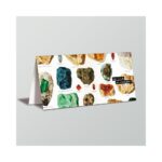 Grußkarte Mineralien - Gezeichnete Darstellungen von Mineralien