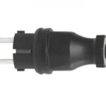 Gummistecker Schuko mit Polyamideinsatz, IP44, 230V, schwarz