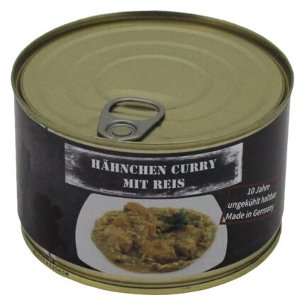Hähnchen Curry mit Reis Vollkonserve 400 g – Einsatz & Daypacks | Outdoor Militär Tactical Gear
