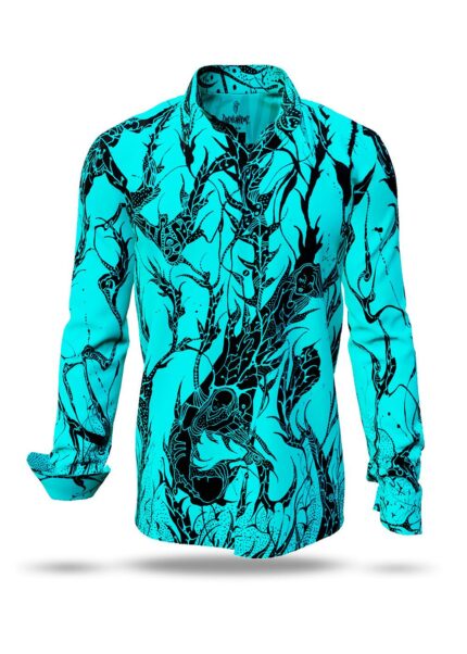 Hemden Herren DORNENPRINZ CYAN von GERMENS