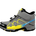 Herren Wanderschuhe gefütterter Stifel Grau-Schwarz-Weiß 36