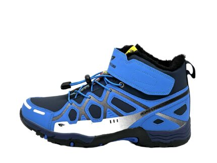 Herren Wanderschuhe gefütterter Stifel Navy-Blau-Weiß 42