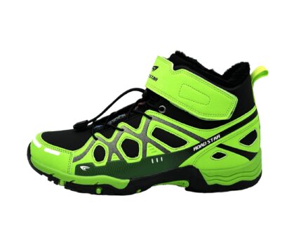 Herren Wanderschuhe gefütterter Stifel Schwarz-Grün 39