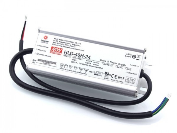 HLG-40H-24A In- und Outdoor Netzteil IP65 24V / 40W / TÜV