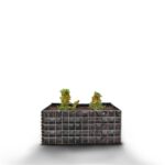 Hochbeet eckig ohne Steinbereich - Länge: 120 cm - Höhe: 50 cm - Tiefe: 50 cm - Maschenweite: 10 x 10 cm