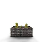 Hochbeet eckig ohne Steinbereich - Länge: 130 cm - Höhe: 50 cm - Tiefe: 80 cm - Maschenweite: 10 x 10 cm