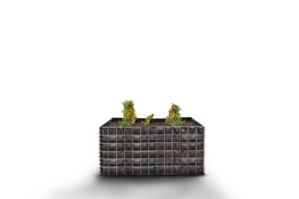 Hochbeet eckig ohne Steinbereich - Länge: 130 cm - Höhe: 60 cm - Tiefe: 60 cm - Maschenweite: 10 x 10 cm