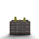 Hochbeet eckig ohne Steinbereich - Länge: 130 cm - Höhe: 80 cm - Tiefe: 80 cm - Maschenweite: 10 x 10 cm