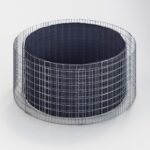 Hochbeet rund, Außendurchmesser 202 cm, Höhe 80 cm, Maschenweite 5 x 10 cm, Wandstärke 15 cm