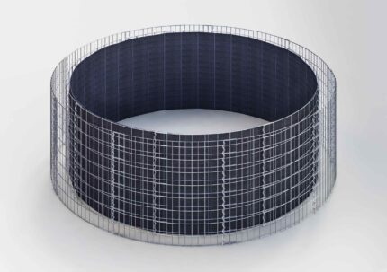 Hochbeet rund, Außendurchmesser 202 cm, Höhe 80 cm, Maschenweite 5 x 5 cm, Wandstärke 15 cm