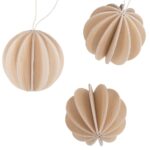 Holzdekoration Modell: Baubles 8cm (3er-Pack)