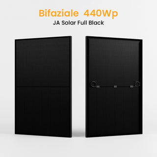 JA Solar 440Wp Full Black Paneel Bifaziale N-Doppelglas-Monomodul Solarmodul - 440Wp Bifaziale JA Solar / 1 Stücke / Abholung Tuningen