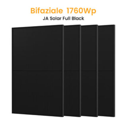 JA Solar 440Wp Full Black Paneel Bifaziale N-Doppelglas-Monomodul Solarmodul - 440Wp Bifaziale JA Solar / 4 Stücke / Abholung Berlin