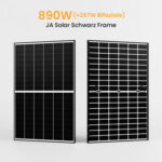 JA Solar 445Wp Black Frame Paneel Bifaziale N-Doppelglas-Monomodul Solarmodul - 445Wp Bifaziale JA Solar / 2 Stücke / Abholung Weinheim