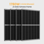 JA Solar 445Wp Black Frame Paneel Bifaziale N-Doppelglas-Monomodul Solarmodul - 445Wp Bifaziale JA Solar / 4 Stücke / Abholung Hamburg