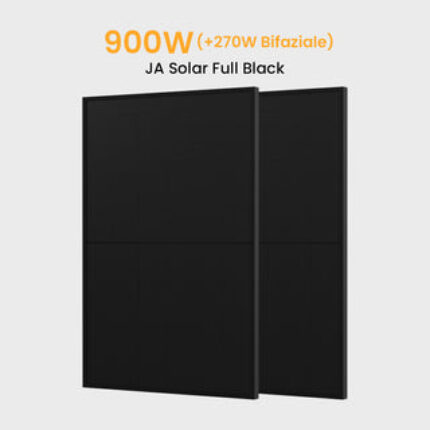 JA Solar 450Wp Full Black Paneel Bifaziale N-Doppelglas-Monomodul Solarmodul - 2 Stücke / Powerness Express