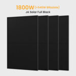 JA Solar 450Wp Full Black Paneel Bifaziale N-Doppelglas-Monomodul Solarmodul - 4 Stücke / Powerness Express