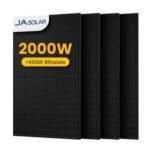 JA Solar 500Wp Full Black Bifaziale Solarmodule, JAM60D41-500/LB Glas-Glas, by Powerness - 4 Stücke / ohne Halterung / Standardversand (Versandkosten werden bei der Kasse berechnet)