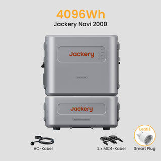 Jackery Navi 2000 Balkonkraftwerk mit Speicher, 2048-8192Wh Solarspeicher dealclub - 2048Wh Solarspeicher+2048Wh Erweiterungsakku / Abholung Weinheim
