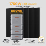 Jackery Navi 2000 Balkonkraftwerk mit Speicher, 2048-8192Wh Solarspeicher dealclub - 2048Wh Solarspeicher+6144Wh Erweiterungsakku+4 x 440Wp Bifaziale Solarmodule / Abholung Hamburg