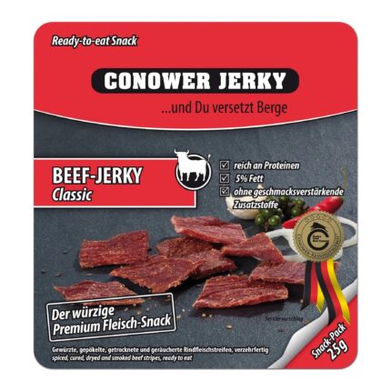 Jerky Beef Classic 25 g – Einsatz & Daypacks | Outdoor Militär Tactical Gear