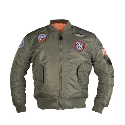 Kinder Fliegerjacke MA1 Kids mit Abzeichen – Leicht Regenjacken – Modell 6589 | Outdoor Militär Tactical Gear