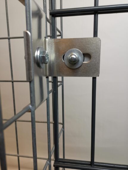 Klammer mit Zaunhalter 5 x 10 cm für Doppelstabmatte, Aluminium