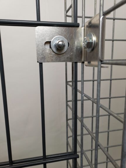 Klammer mit Zaunhalter 5 x 5 cm für Doppelstabmatte, Aluminium