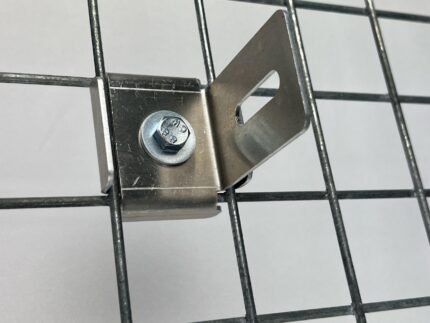 Klammer mit Zaunhalter Maschenweite 5 cm x 5 cm, Aluminium