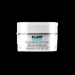 KLAPP Cosmetics - CLEAN & ACTIVE KLAPP Cosmetics -  - Micro Peeling - mit natürlichen Schleifpartikeln - für ein klares, frisches Aussehen - 50 ml