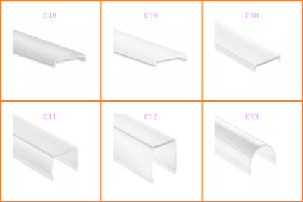 Kunststoffblende zu LED-Aluprofil YN 4 / 5 / 6 / 7
