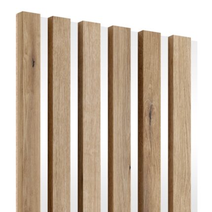 Lamellen auf HDF-Platte 30x275 cm Artisan Eiche/Weiß