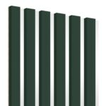 Lamellen auf HDF-Platte 30x275 cm Flaschengrün/Weiß