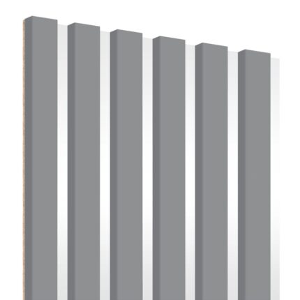 Lamellen auf HDF-Platte 30x275 cm Grau/Weiß
