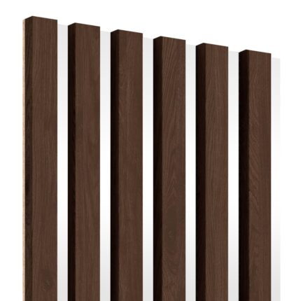 Lamellen auf HDF-Platte 30x275 cm Nussbaum/Weiß