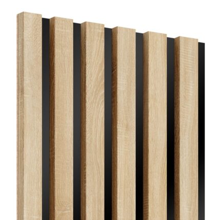 Lamellenleisten aus MDF auf HDF Platte 275 x 30 cm - Sonoma Eiche