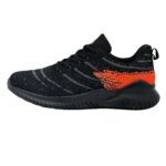 Laufschuhe Running Trekkingschuhe Schwarz-Dunkelgrau-Orange 39