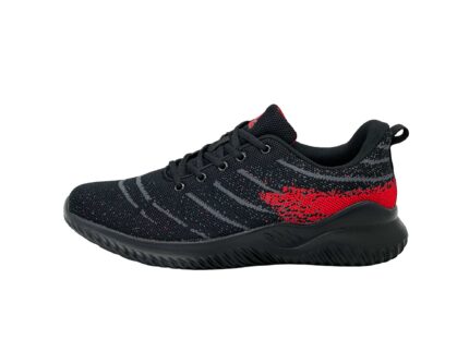 Laufschuhe Running Trekkingschuhe Schwarz-Dunkelgrau-Rot 41