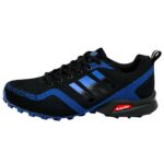 Laufschuhe  Sneaker Turnschuhe Schwarz-Königsblau 46