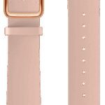 leather strap, peach, rose gold buckle 18mm