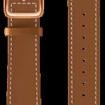 leather wristband brown, rose gold buckle, 18mm